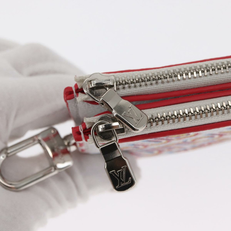 【日本直送】路易威登 Damier Spray 雙拉鍊卡包 白色 M81430 LV Auth ka1706M-8