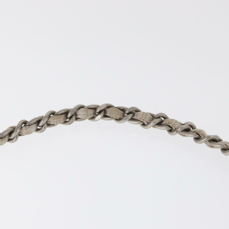 【日本直送】香奈兒新旅行系列鏈條單肩背包 尼龍 米色 銀色 CC 標誌 正品 ka1609SAV-6