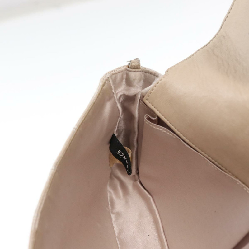 【日本直送】香奈兒新旅行系列鏈條單肩背包 尼龍 米色 銀色 CC 標誌 正品 ka1609SAV-25