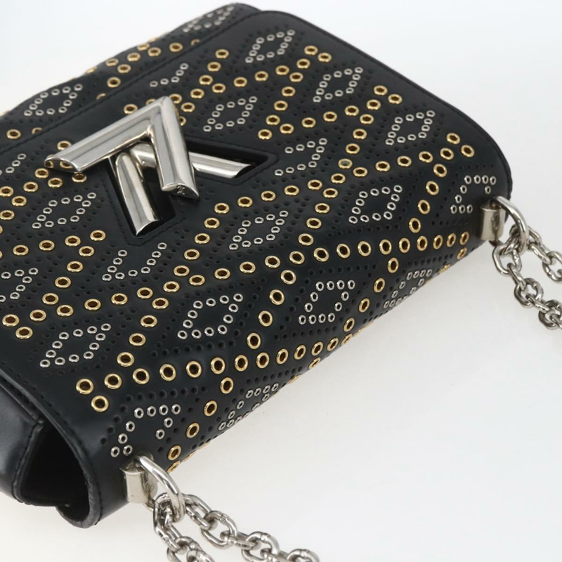 【日本直送】路易威登 Twist MM 肩背包 黑色皮革 LV 正品 ka1626SAM-5
