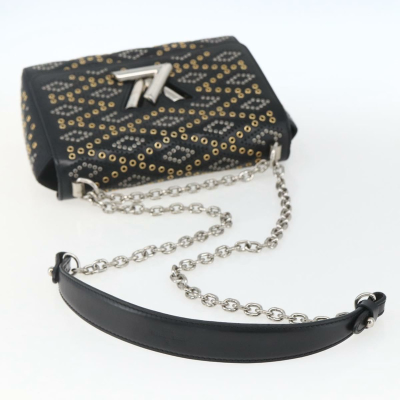 【日本直送】路易威登 Twist MM 肩背包 黑色皮革 LV 正品 ka1626SAM-6