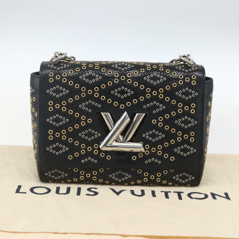 【日本直送】路易威登 Twist MM 肩背包 黑色皮革 LV 正品 ka1626SAM-11