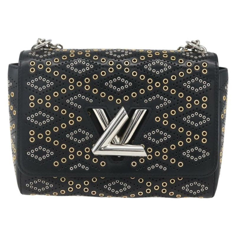 【日本直送】路易威登 Twist MM 肩背包 黑色皮革 LV 正品 ka1626SAM-12