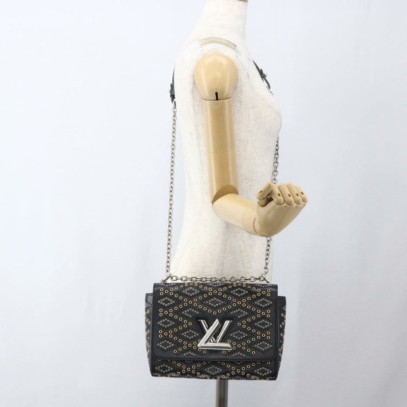 【日本直送】路易威登 Twist MM 肩背包 黑色皮革 LV 正品 ka1626SAM-21