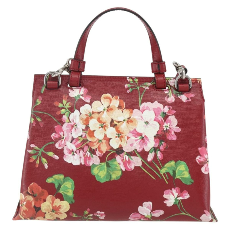 【日本直送】GUCCI Blooms Bamboo Daily 手提包 皮革 2way Multicolor 370831 Auth ka1613M-1