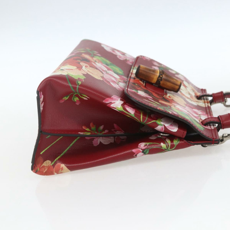 【日本直送】GUCCI Blooms Bamboo Daily 手提包 皮革 2way Multicolor 370831 Auth ka1613M-3