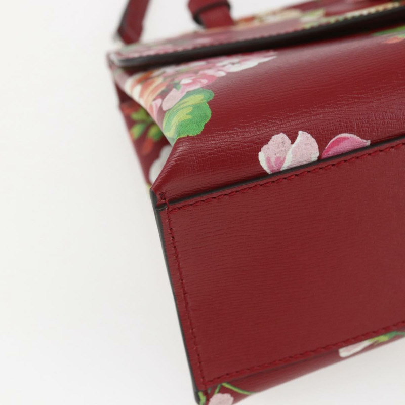 【日本直送】GUCCI Blooms Bamboo Daily 手提包 皮革 2way Multicolor 370831 Auth ka1613M-15