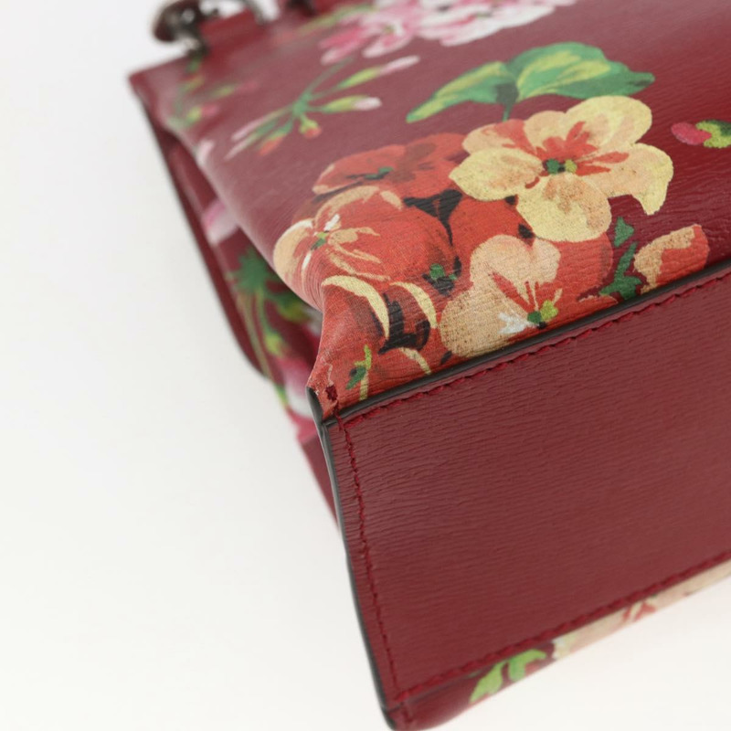 【日本直送】GUCCI Blooms Bamboo Daily 手提包 皮革 2way Multicolor 370831 Auth ka1613M-17