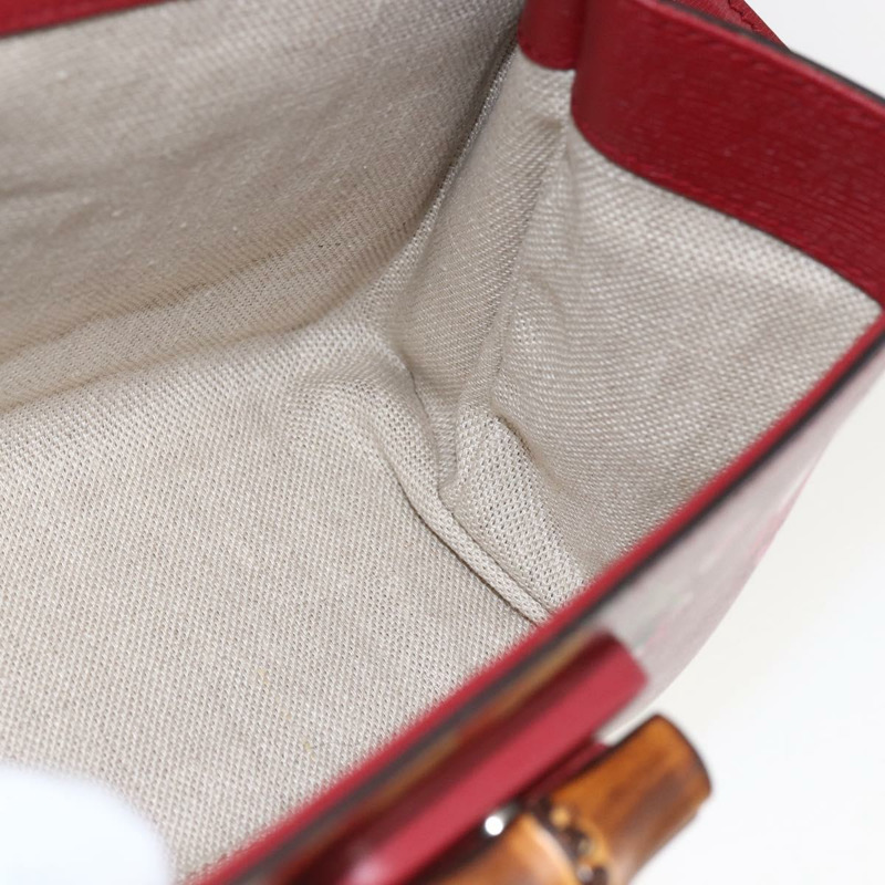 【日本直送】GUCCI Blooms Bamboo Daily 手提包 皮革 2way Multicolor 370831 Auth ka1613M-20