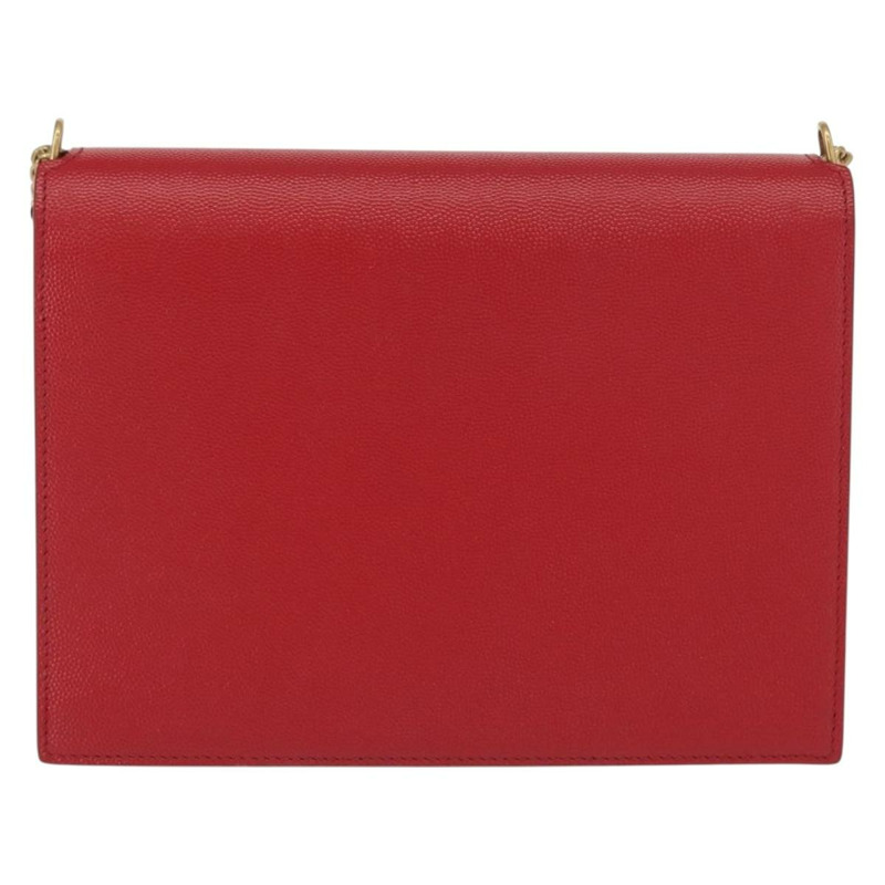 【日本直送】SAINT LAURENT 鏈條 Cassandra 單肩包 皮革 紅色 金色 正品 ka1689SAV-1