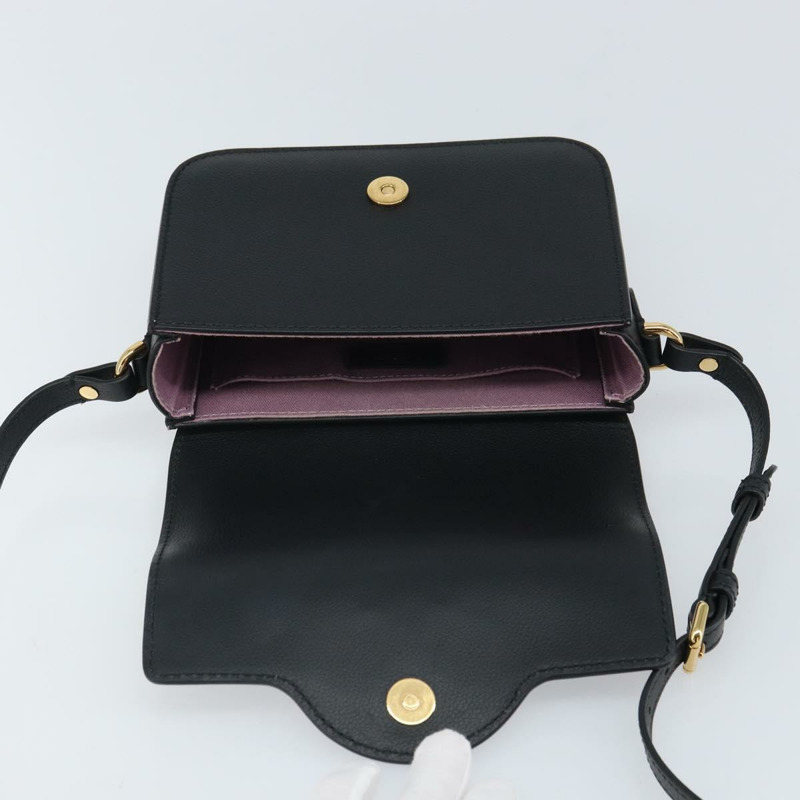 【日本直送】范思哲 (VERSACE) 黑色金色皮革肩背包，正品 ka1687M-18