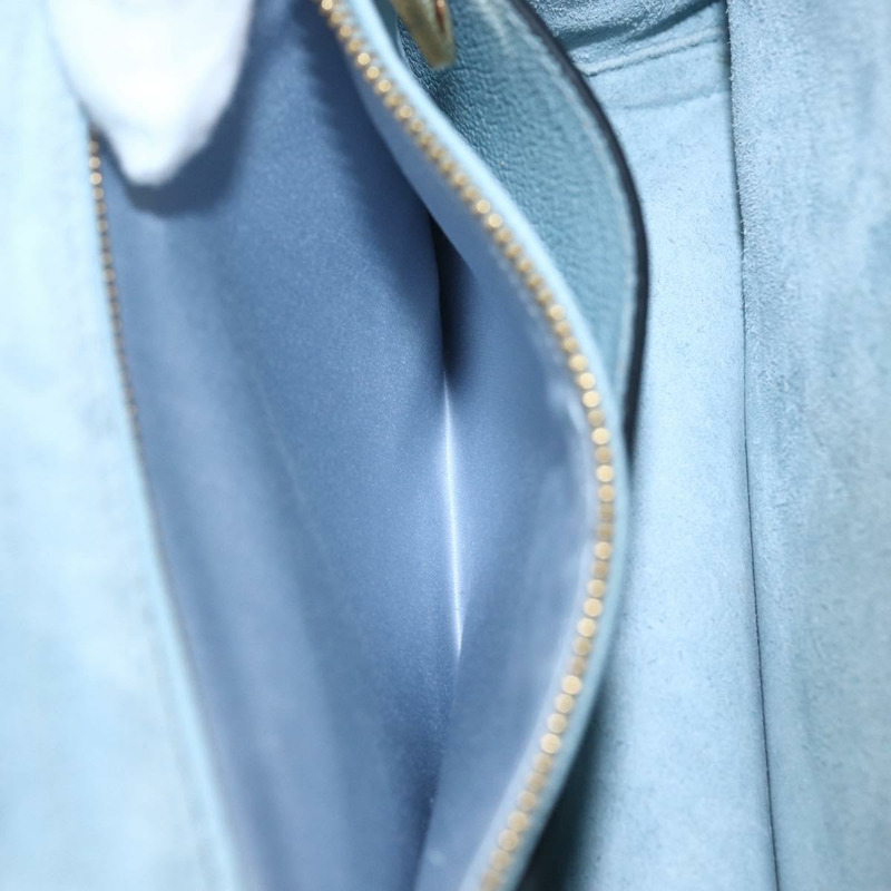 【日本直送】Miu Miu 皮革肩背包 淺藍色 金色 正品 ka1683V-23