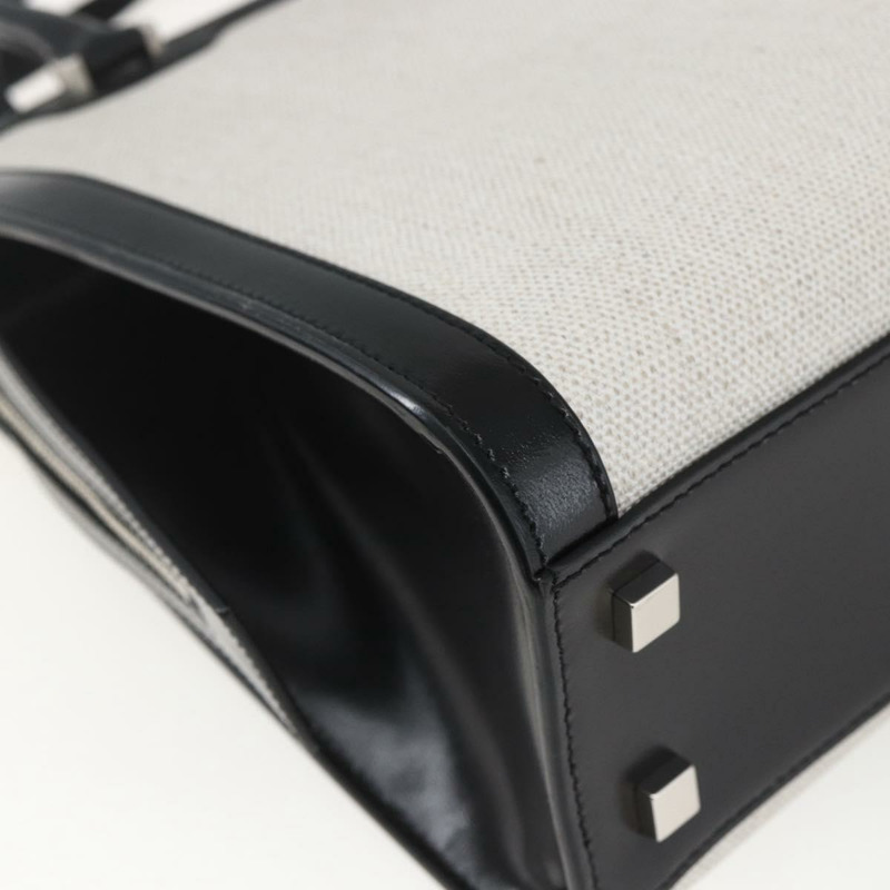 【日本直送】SAINT LAURENT Uptown 小號手提包 PVC 皮革 兩用 黑白配色 正品 ka1686SAM-8