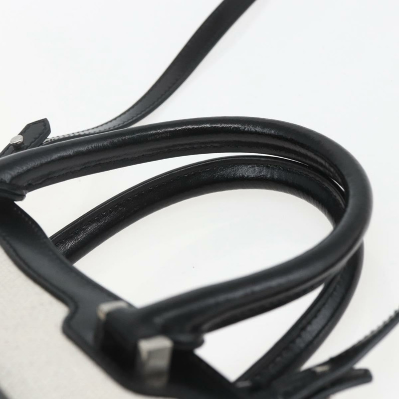 【日本直送】SAINT LAURENT Uptown 小號手提包 PVC 皮革 兩用 黑白配色 正品 ka1686SAM-13