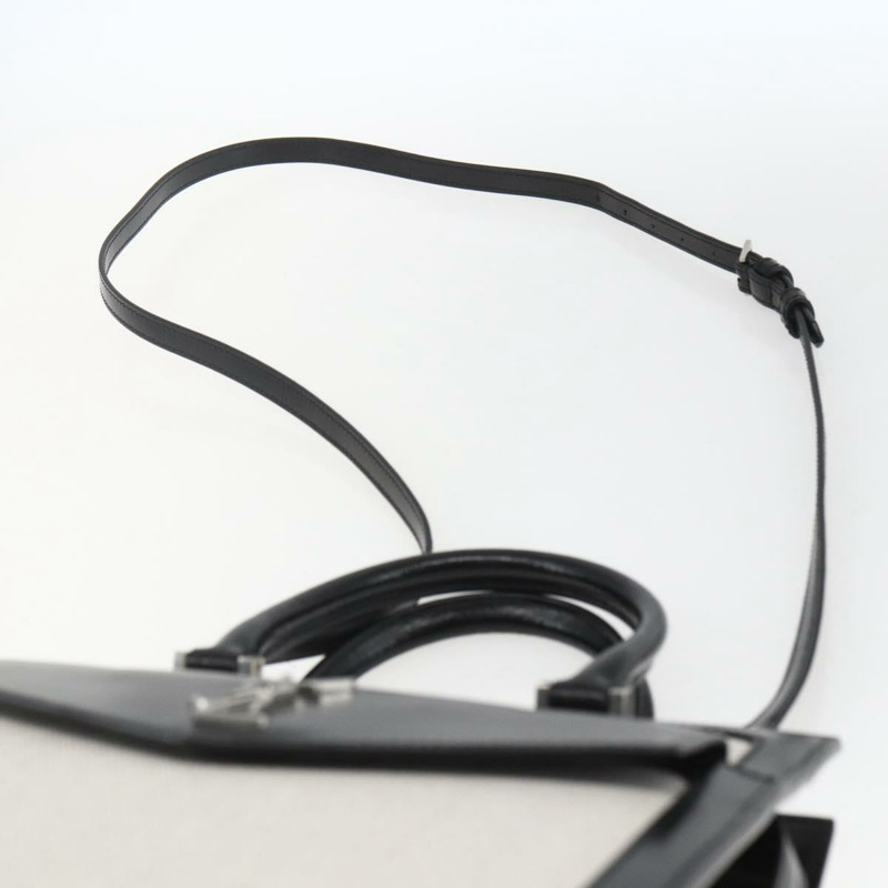 【日本直送】SAINT LAURENT Uptown 小號手提包 PVC 皮革 兩用 黑白配色 正品 ka1686SAM-14