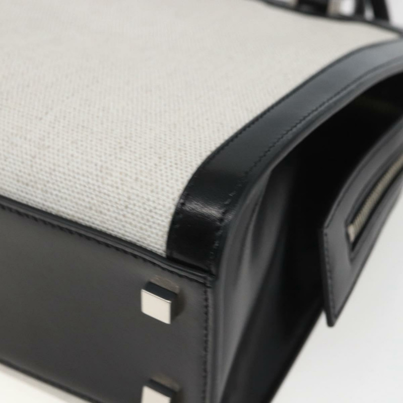 【日本直送】SAINT LAURENT Uptown 小號手提包 PVC 皮革 兩用 黑白配色 正品 ka1686SAM-17