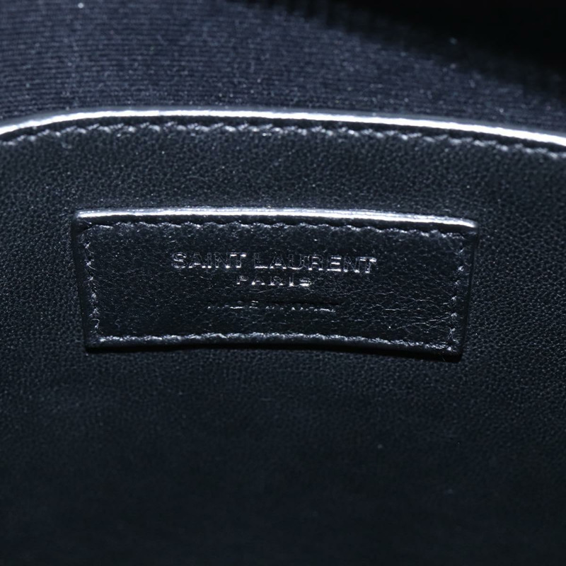 【日本直送】SAINT LAURENT Uptown 小號手提包 PVC 皮革 兩用 黑白配色 正品 ka1686SAM-19