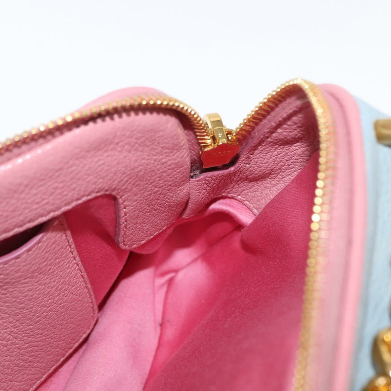 【日本直送】Miu Miu 鏈條單肩包 皮革 粉紅色 金飾 正品 ka1668V-20