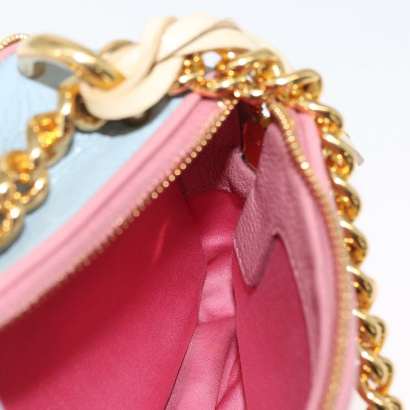 【日本直送】Miu Miu 鏈條單肩包 皮革 粉紅色 金飾 正品 ka1668V-23