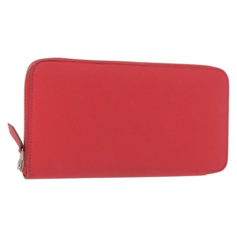 愛馬仕 Azap 長版絲綢皮夾 Epsom Rose Azare 正品 ka1727M