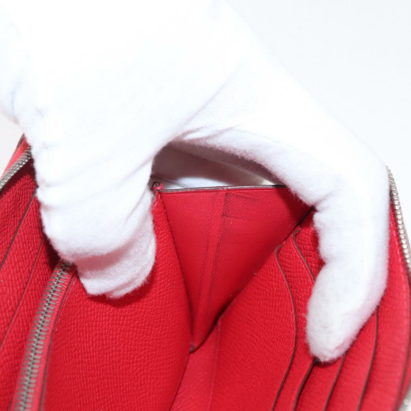 【日本直送】愛馬仕 Azap 長版絲綢皮夾 Epsom Rose Azare 正品 ka1727M-21