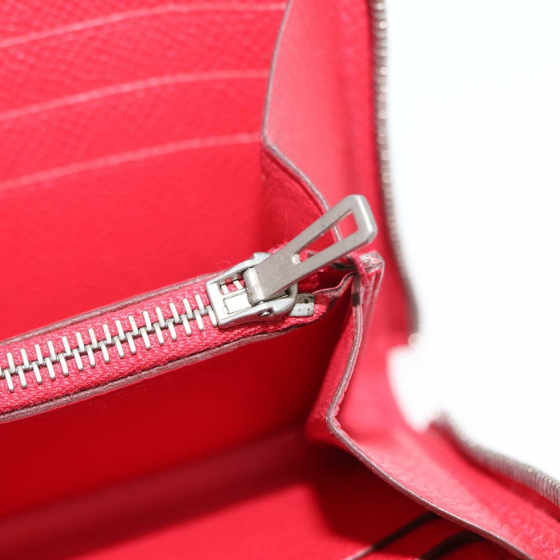 【日本直送】愛馬仕 Azap 長版絲綢皮夾 Epsom Rose Azare 正品 ka1727M-27