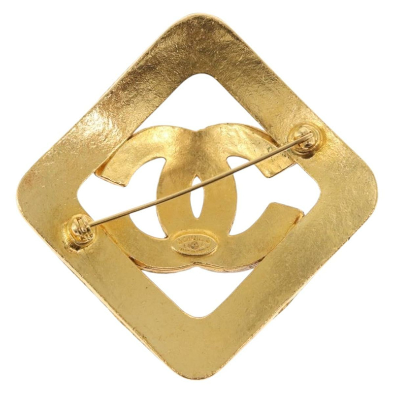 【日本直送】香奈兒 (CHANEL) 金屬金色雙C胸針 Auth ka1724V-2