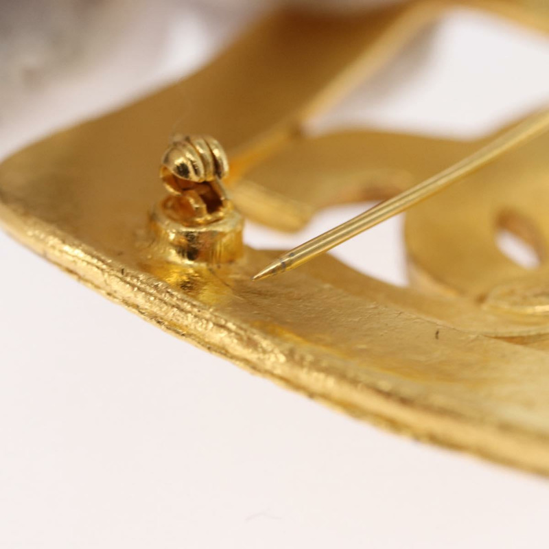 【日本直送】香奈兒 (CHANEL) 金屬金色雙C胸針 Auth ka1724V-4