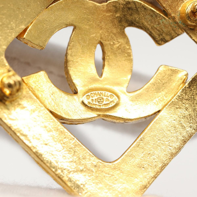 【日本直送】香奈兒 (CHANEL) 金屬金色雙C胸針 Auth ka1724V-5