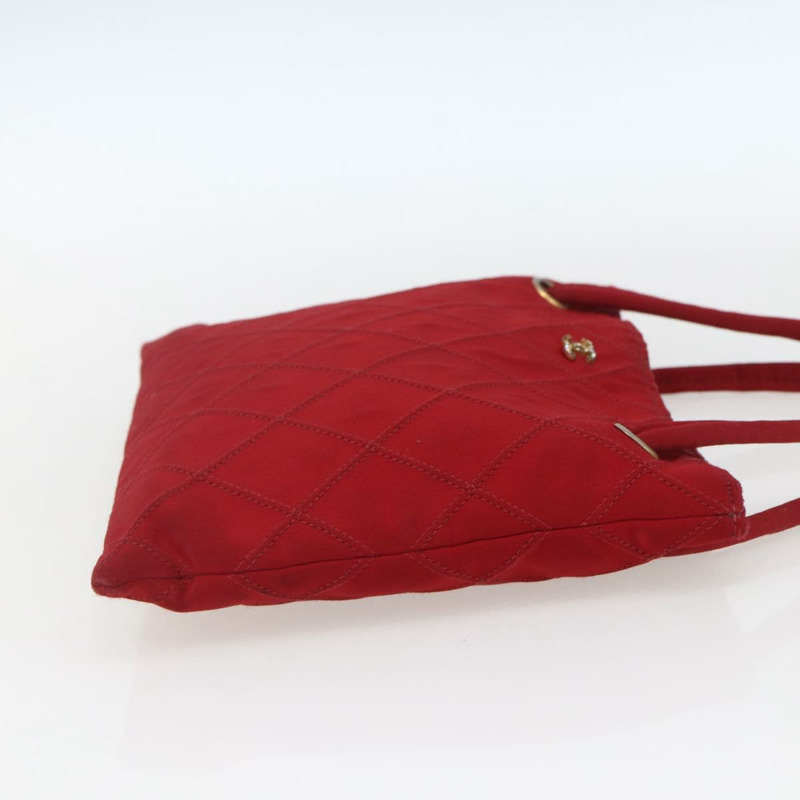 【日本直送】香奈兒 Bicolore 手提包 尼龍 紅色 金色 CC 標誌 Auth 168295-3