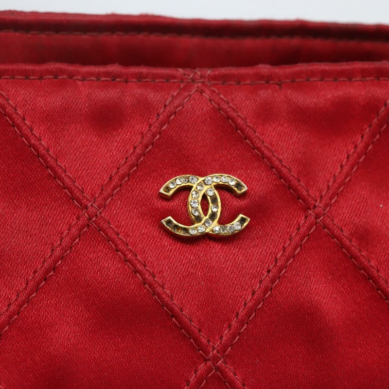 【日本直送】香奈兒 Bicolore 手提包 尼龍 紅色 金色 CC 標誌 Auth 168295-16