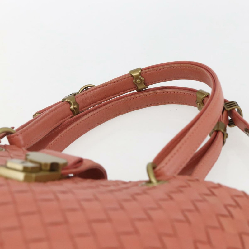 【日本直送】BOTTEGA VENETA INTRECCIATO 手袋 皮革 粉紅色 金色裝飾 正品 168147V-7