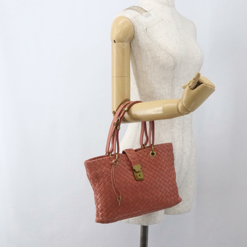 【日本直送】BOTTEGA VENETA INTRECCIATO 手袋 皮革 粉紅色 金色裝飾 正品 168147V-23