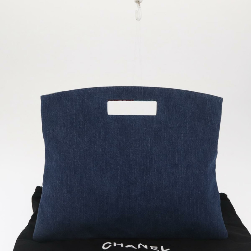 【日本直送】香奈兒 (CHANEL) 絎縫手提包 牛仔藍 CC 正品 165953SAV-11