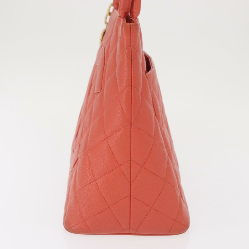 【日本直送】香奈兒 (CHANEL) Matelasse Reprint 托特包，魚子醬紋粉紅金色雙C標誌，正品編號 165933SAM-3