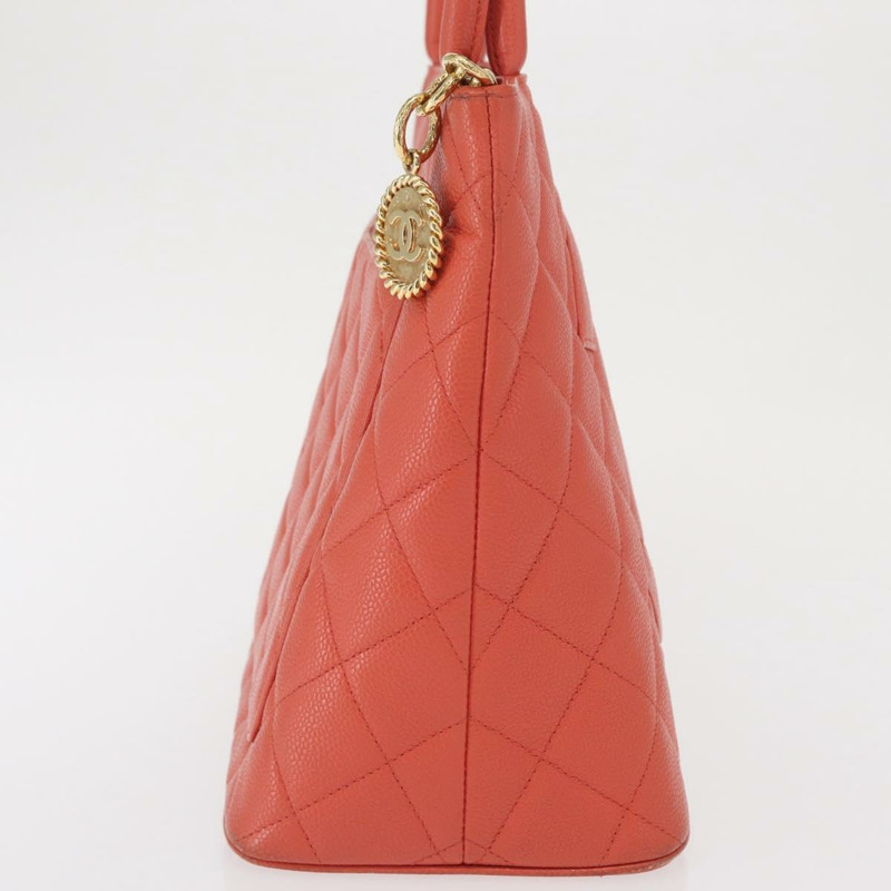 【日本直送】香奈兒 (CHANEL) Matelasse Reprint 托特包，魚子醬紋粉紅金色雙C標誌，正品編號 165933SAM-4