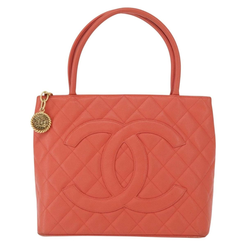【日本直送】香奈兒 (CHANEL) Matelasse Reprint 托特包，魚子醬紋粉紅金色雙C標誌，正品編號 165933SAM-12