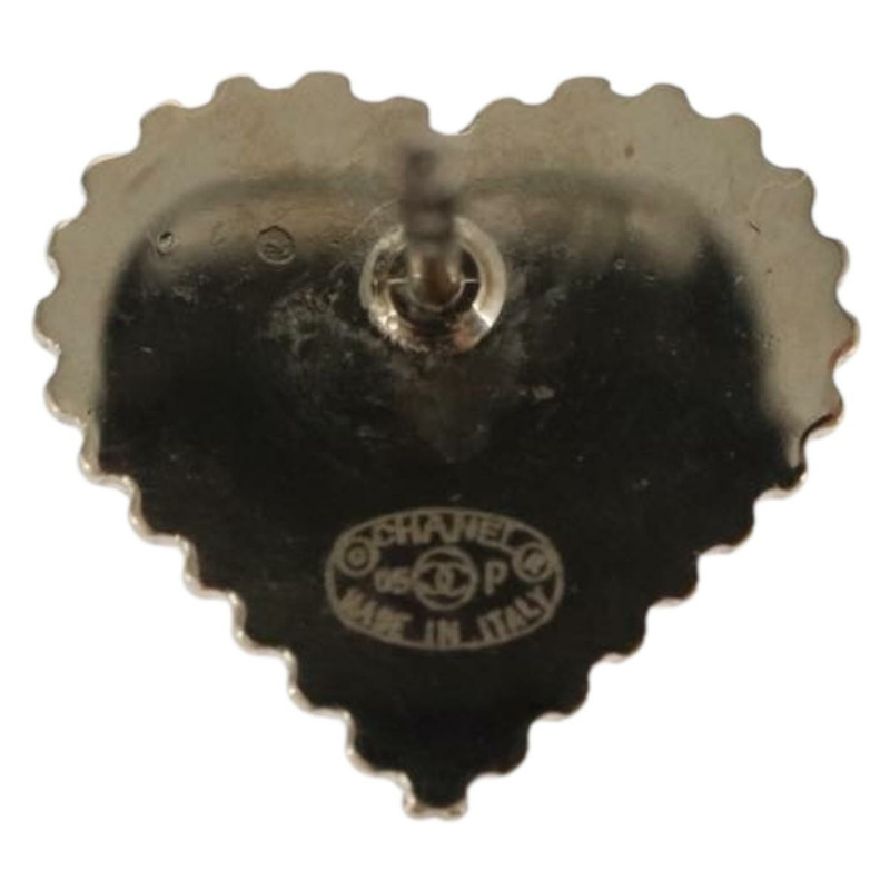 【日本直送】香奈兒 COCO 標誌穿孔耳環，金屬銀色，CC 標誌，正品編號 163745SAM-2