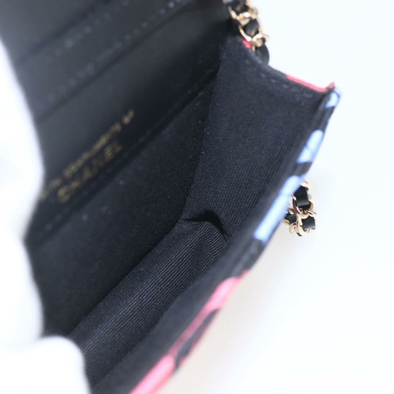 【日本直送】香奈兒迷你絎縫12鏈條肩背包，棉質，金色雙C標誌，貨號161565SM-20