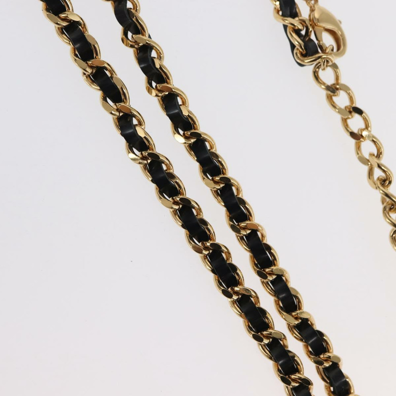 【日本直送】香奈兒 COCO 標誌水鑽項鍊，金屬金 CC 標誌，正品編號 165925SM-4