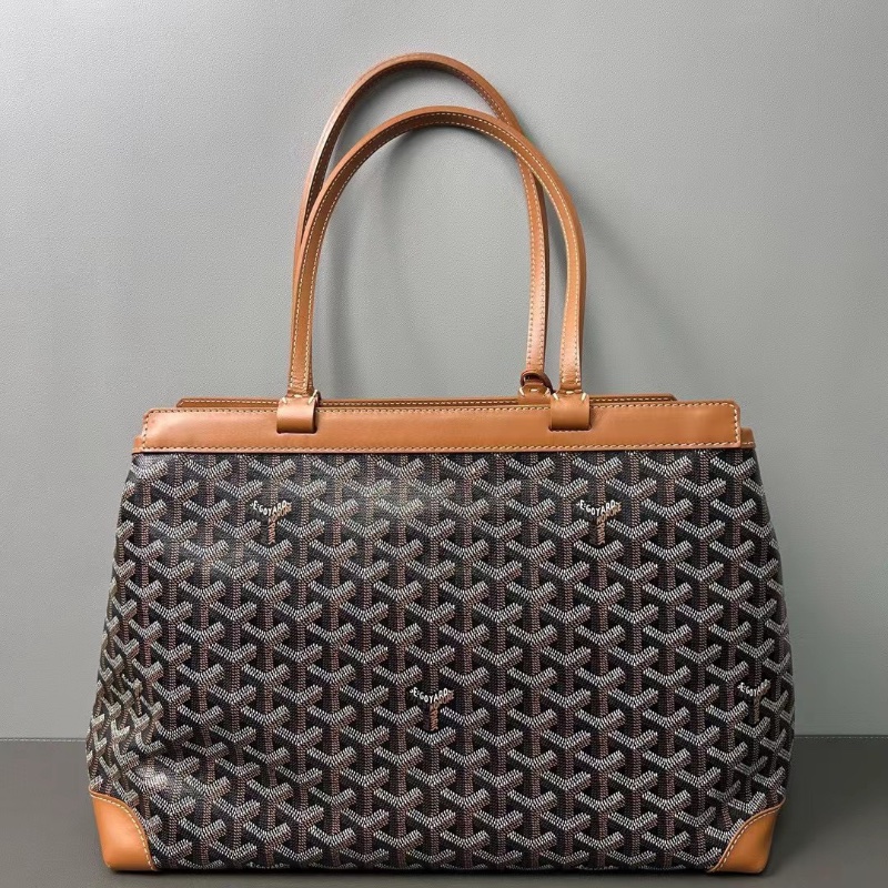 Goyard Bellechasse 棕色老花 Tote 34*14*24 98新配件塵袋-8