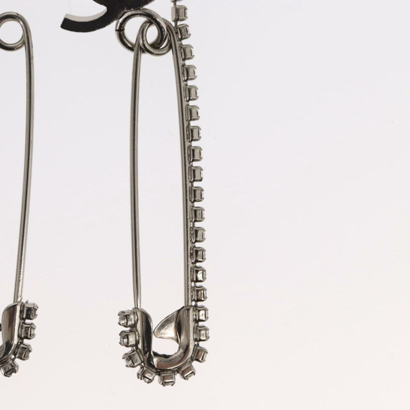 【日本直送】香奈兒 COCO 標誌水鑽安全別針，金屬銀色，CC 認證編號 165929SM-8