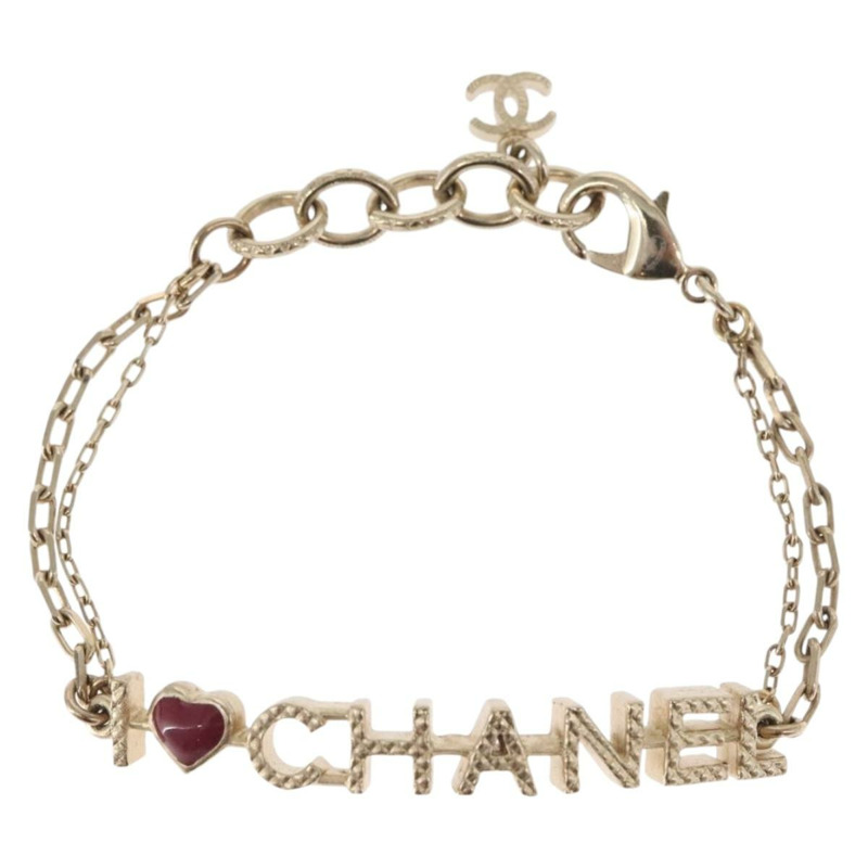 【日本直送】香奈兒香檳金金屬手鐲，CC標誌，貨號165930SM-1