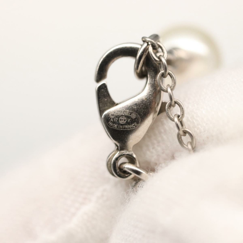 【日本直送】香奈兒 COCO 標誌項鍊，金屬銀色，CC 標誌，貨號 165863SM-10