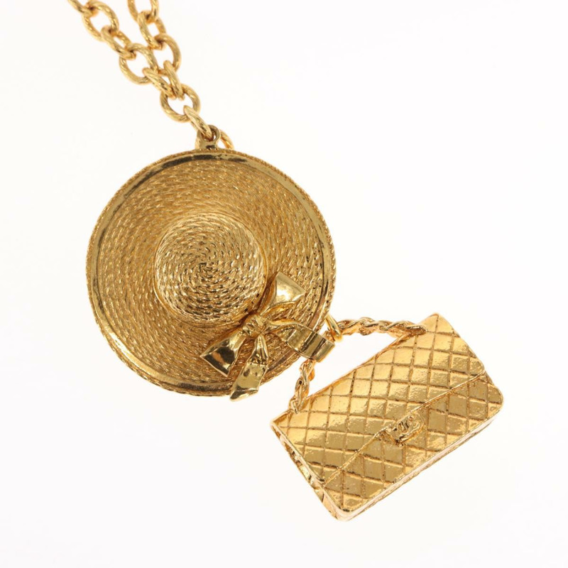 【日本直送】香奈兒 (CHANEL) 金色金屬雙C標誌項鍊，貨號 162902SM-2