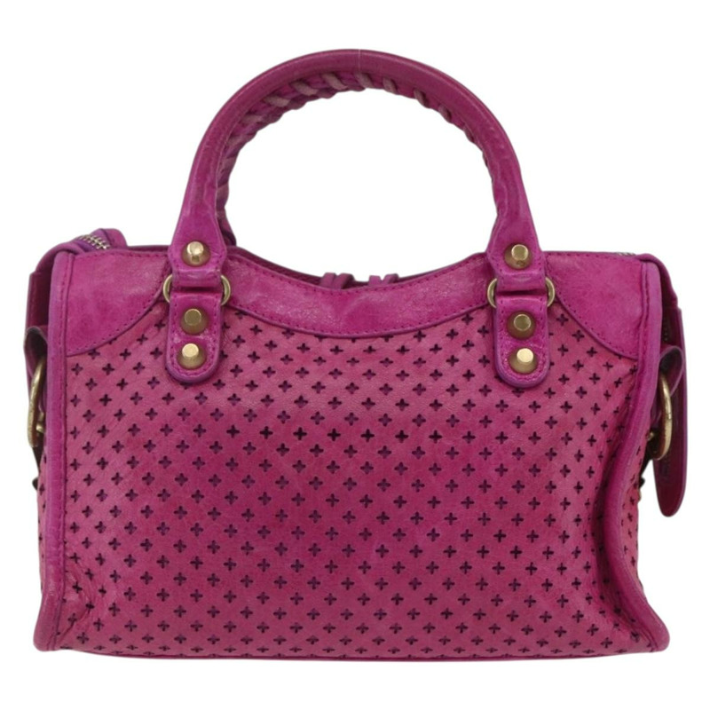 【日本直送】BALENCIAGA 經典迷你都會包 皮革 兩用 粉金配色 300295 正品 163743SAV-1