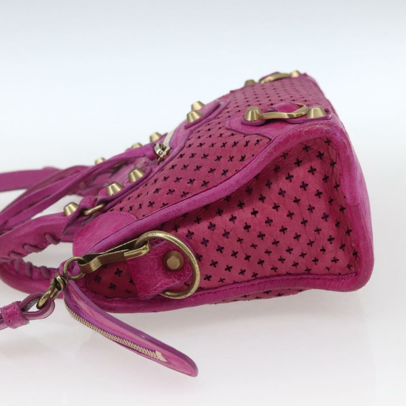 【日本直送】BALENCIAGA 經典迷你都會包 皮革 兩用 粉金配色 300295 正品 163743SAV-2