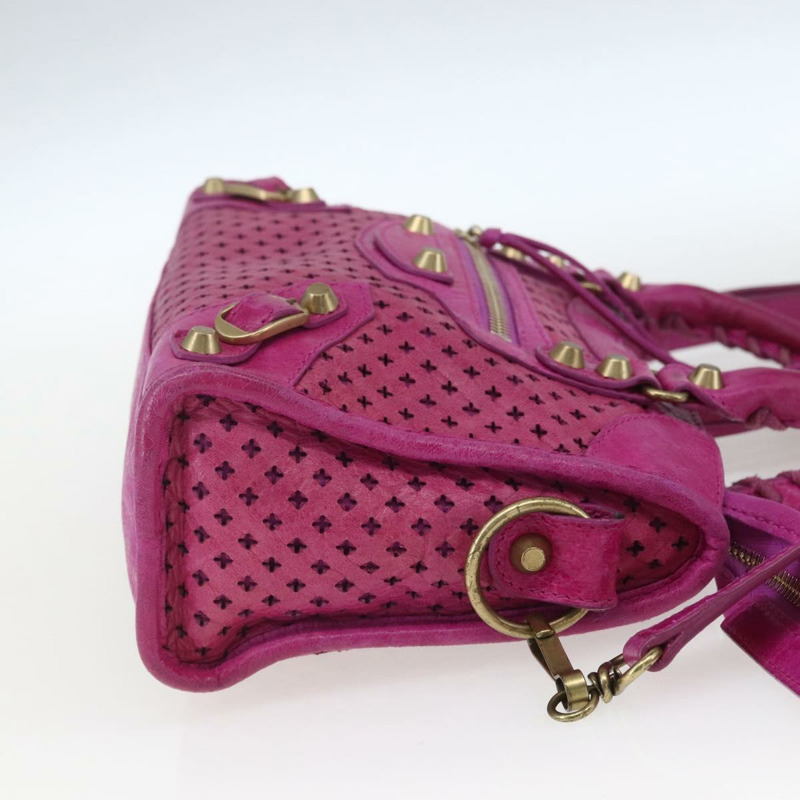 【日本直送】BALENCIAGA 經典迷你都會包 皮革 兩用 粉金配色 300295 正品 163743SAV-3