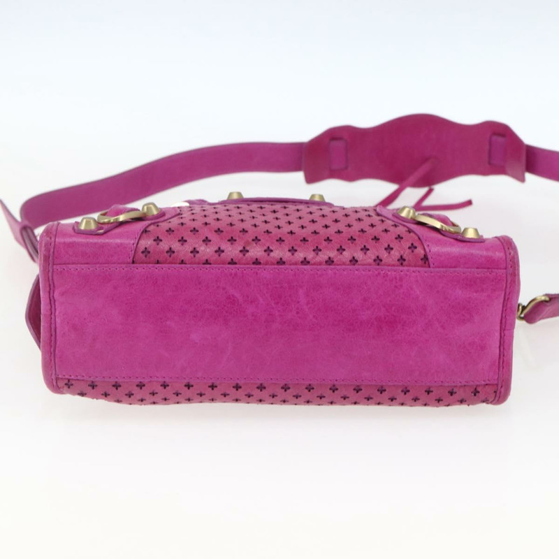 【日本直送】BALENCIAGA 經典迷你都會包 皮革 兩用 粉金配色 300295 正品 163743SAV-4