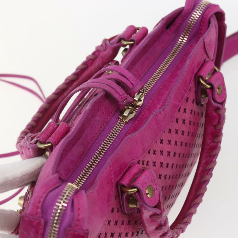 【日本直送】BALENCIAGA 經典迷你都會包 皮革 兩用 粉金配色 300295 正品 163743SAV-5